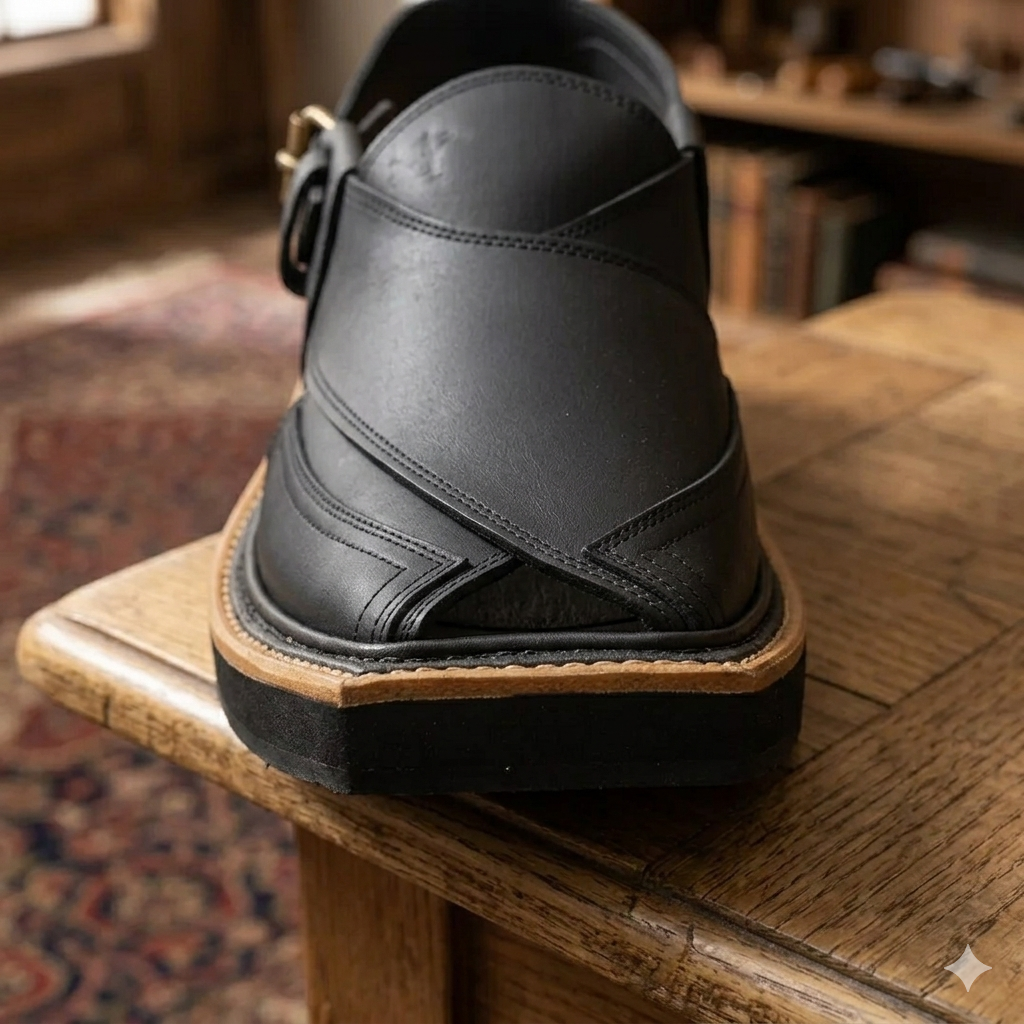 Claasic kaptan chappal black