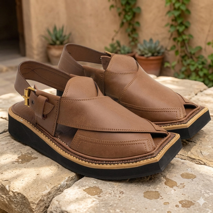 Classic Kaptan Chappal Brown