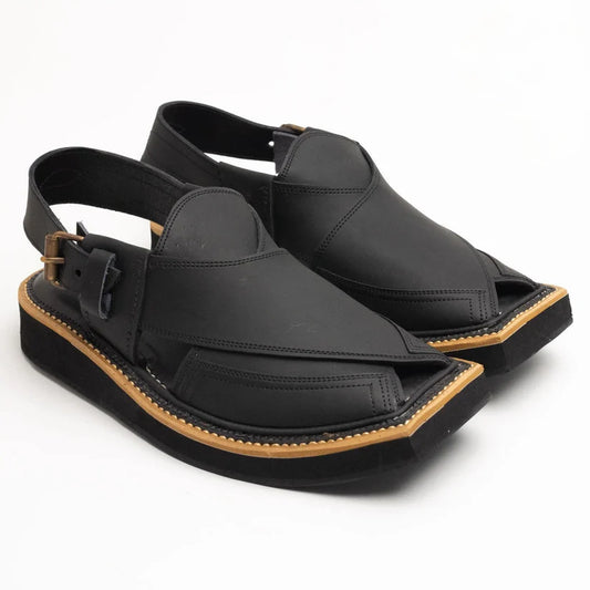 Claasic kaptan chappal black
